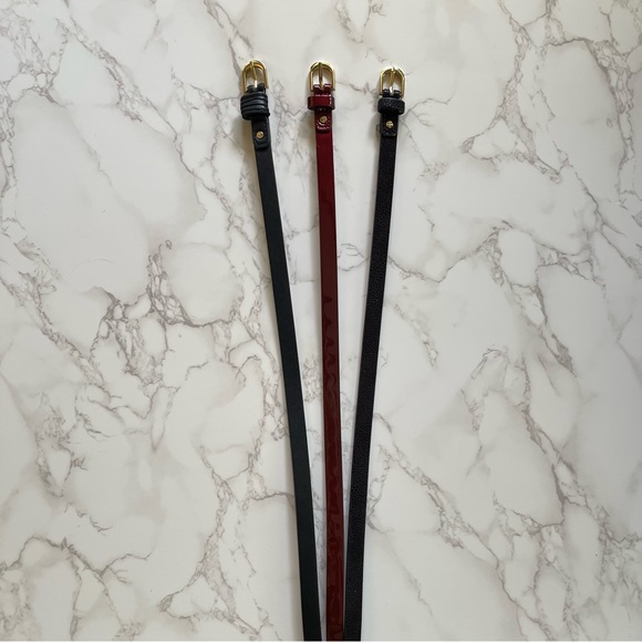 Bundle of 3 Vegan Leather Belts by Kenneth Cole Reaction, Black, Burgundy size L - Picture 15 of 16